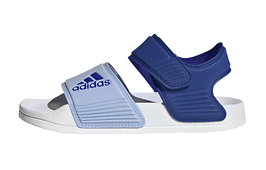 Adidas Adidas Adilette Slip Resistant Abrasion Resistant Sandal Blue White Kids'