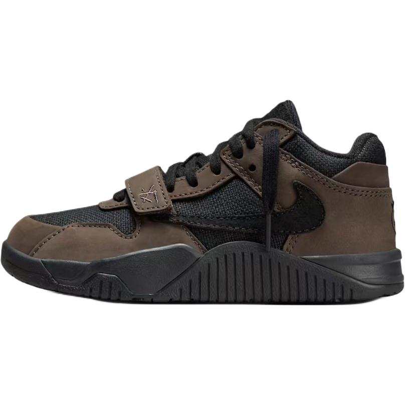 Jordan Jordan x Travis Scott Jumpman Jack Low top Children's Basketball Shoes Black Brown Children Aged 3 7 Years Old