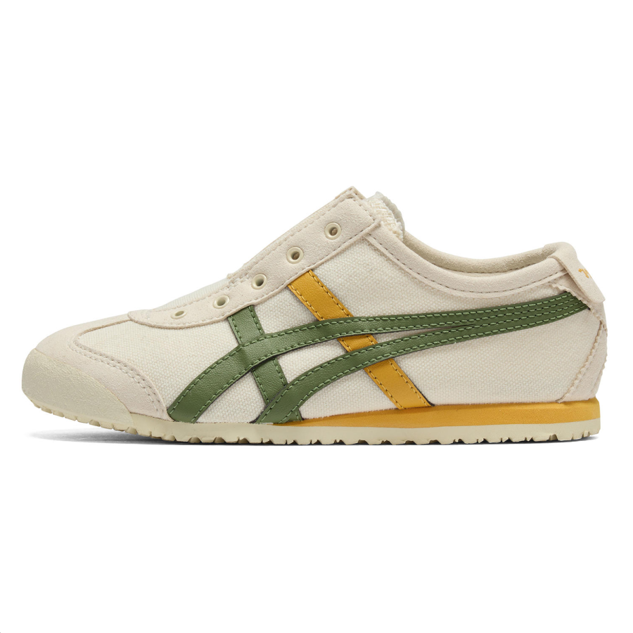 Onitsuka Tiger MEXICO 66 Slip Resistant Abrasion Resistant Low top Kids' Running Shoes Brown Green Yellow