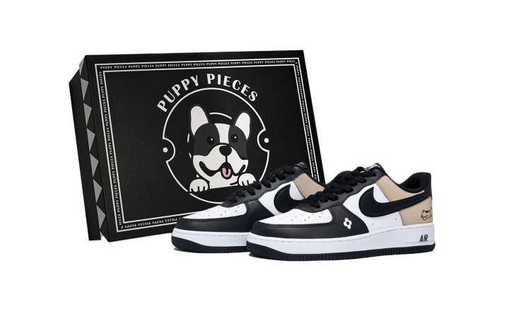 Nike Nike Air Force 1 Low Leather Low top Kids' Skateboarding Shoes White Brown Teenagers