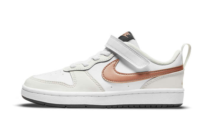 Nike Nike Court Borough Low 2 White Metallic Bronze PS