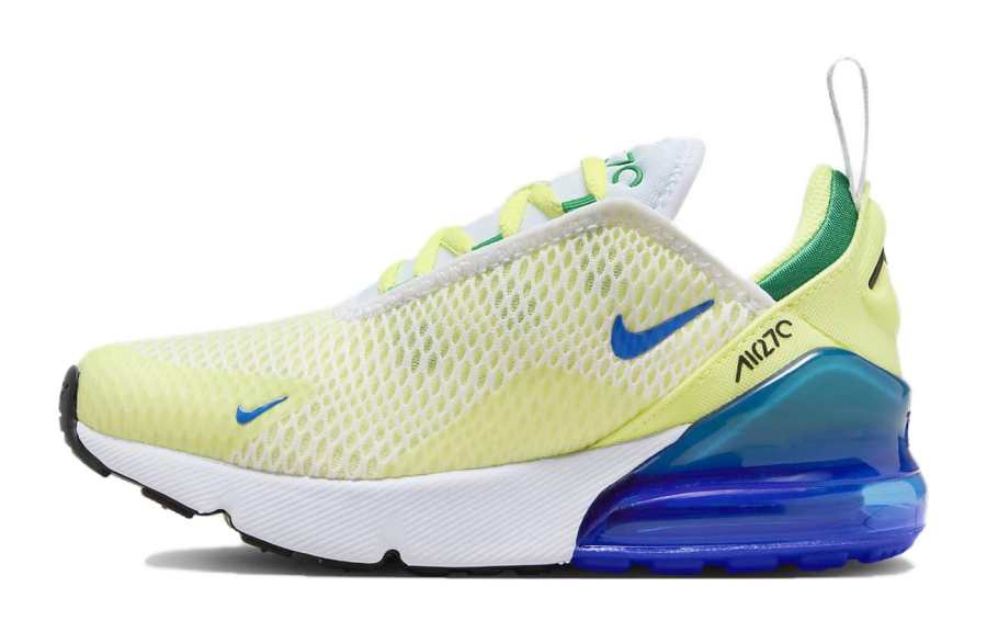 Nike Nike Air Max 270 Fabric Kids Lifestyle Shoes Yellow Blue White Kids'