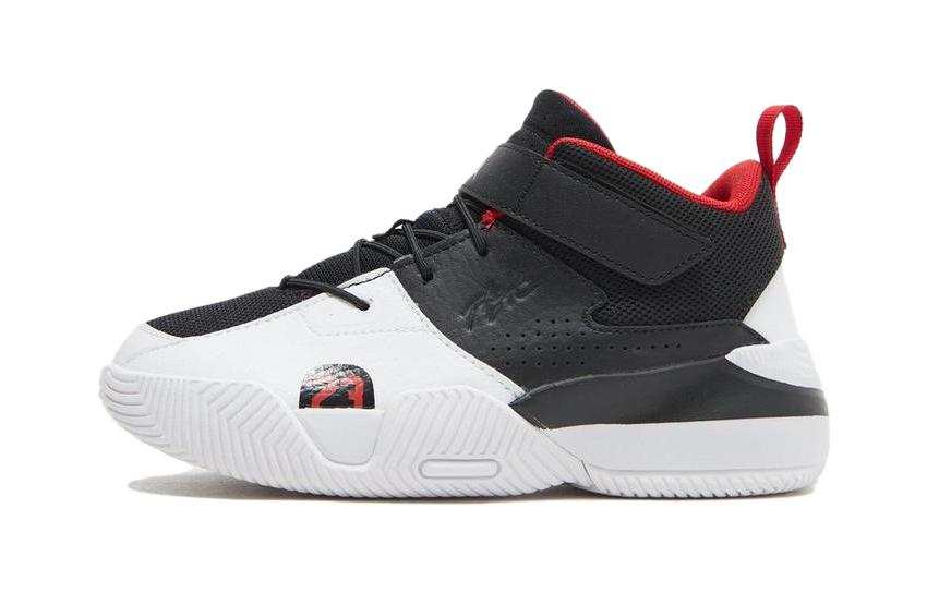 Jordan Jordan Stay Loyal 2 Mid top Children's Basketball Shoes Black White Red Children Aged 3 7 Years Old