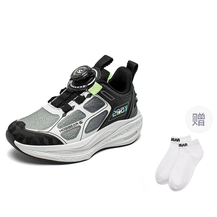 HOBIBEAR Synthetic Leather Abrasion Resistant Abrasion Resistant Low top Kids Lifestyle Shoes Black Green Kids'