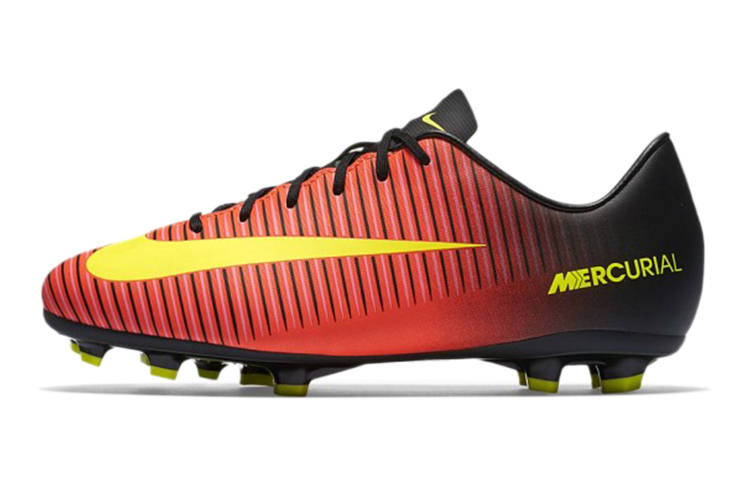 Nike Nike Mercurial Vapor 11 FG Anti-Slip And Wear-Resistant Lightweight Low-Top Kids' Soccer Shoes Black Orange Kids'