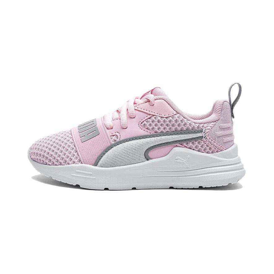 PUMA Low top Kids Lifestyle Shoes Pink White Gray Children Aged 3 7 Years Old