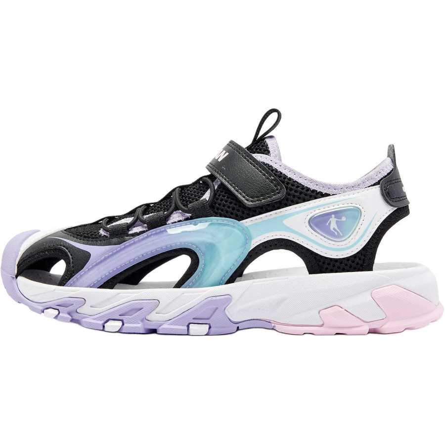 QIAODAN Low top Sandal Black Purple Teenagers