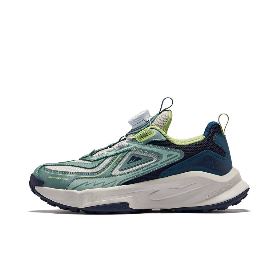 ERKE KIDS Synthetic Leather, Textile Cushioning Low top Kids' Running Shoes Shade 1 Gray/Sage Leaf/Bristol Blue