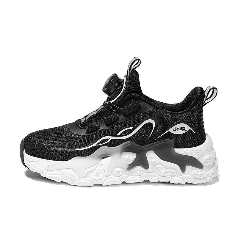 Jeep Mesh Abrasion Resistant And Anti Kick Low top Kids' Running Shoes Teenagers