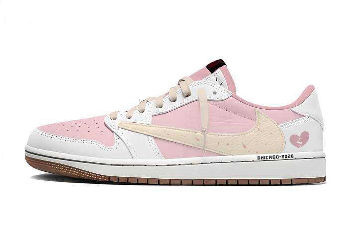 Jordan Travis Scott x Jordan Air Jordan 1 Cushioning Abrasion Resistant Cushioning, Wear Resistant Low top