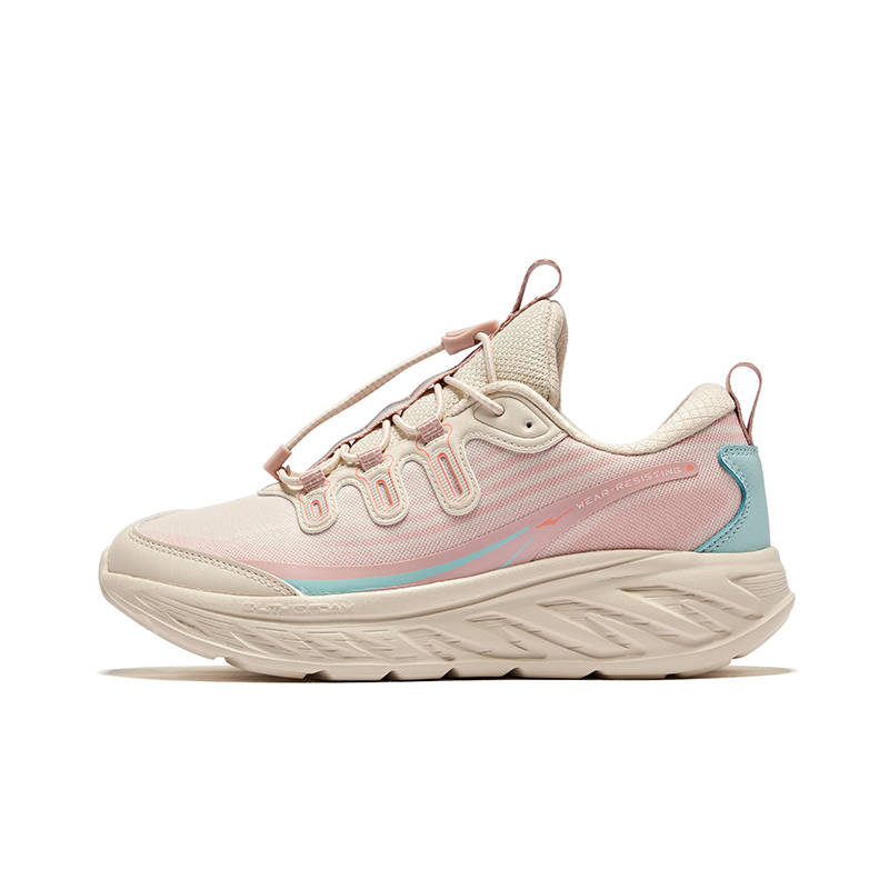 ERKE KIDS Crossed Synthetic Leather, Textile Slip Resistant Abrasion Resistant Low top Running Shoes Pink Kids'