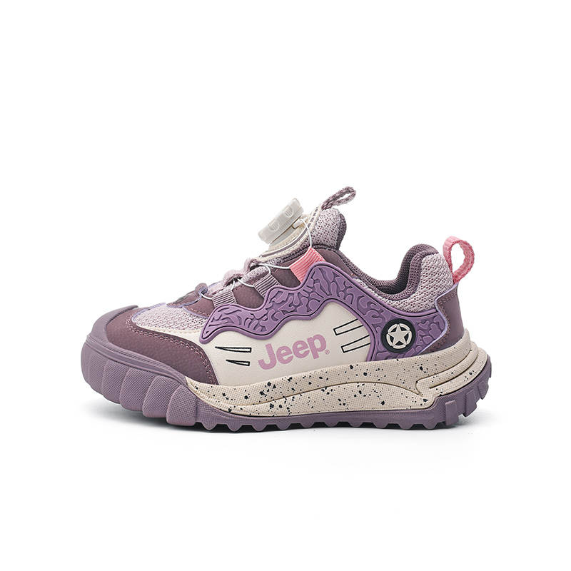 Jeep Abrasion Resistant Low top Kids' Running Shoes Dark Reddish Purple Kids'