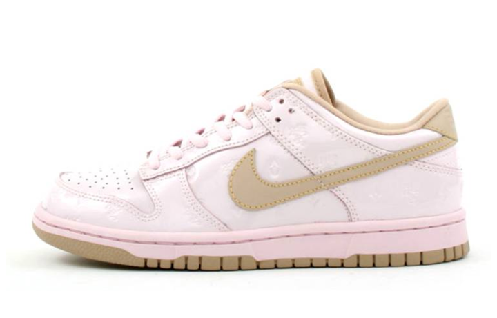 Nike Nike Dunk Low Leather Slip Resistant Cushioning Abrasion Resistant Low top Skateboard Shoes Pink Brown Unisex