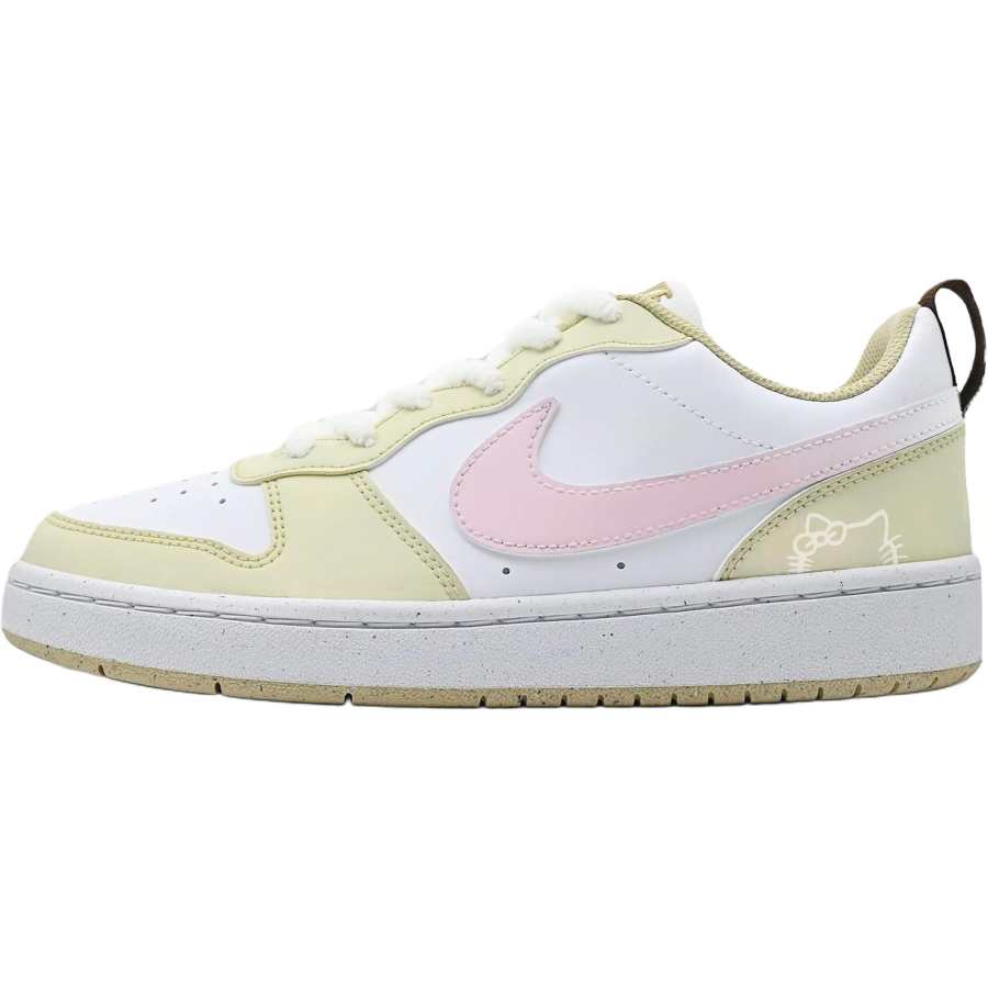 Nike Nike Court Borough Slip Resistant Abrasion Resistant Low top Kids' Skateboarding Shoes Light Yellow Teenagers