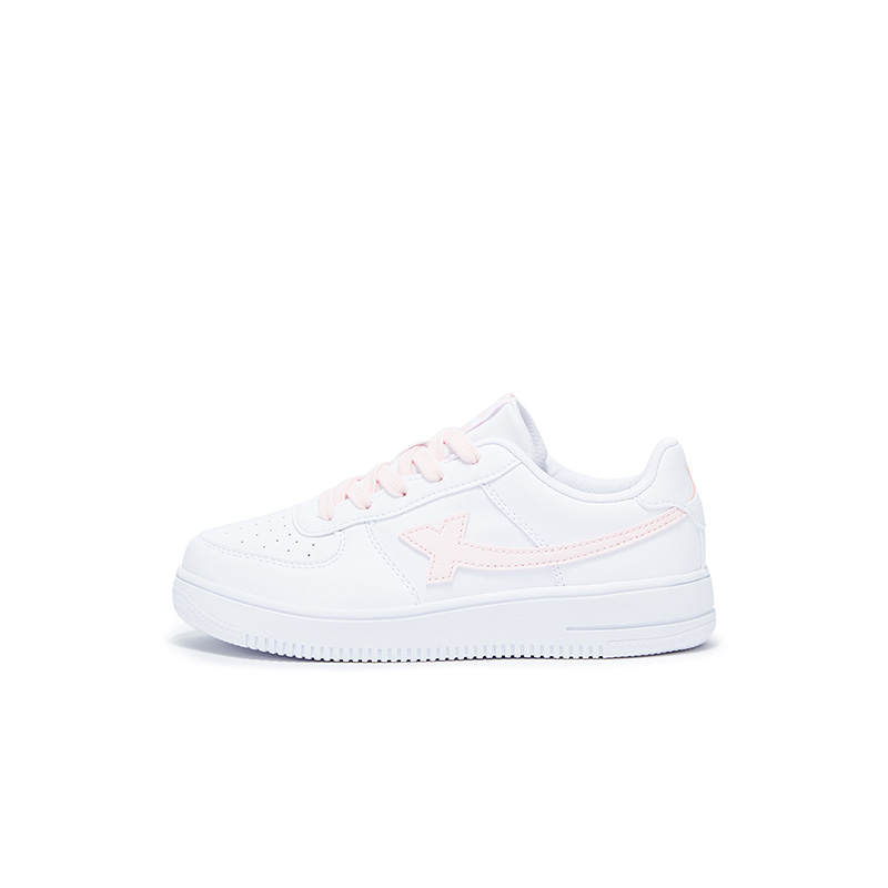 XTEP Air Force 1 Low top Kids' Skateboarding Shoes White Pink Unisex