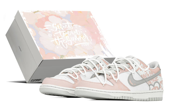 Nike Nike Dunk Love Graffiti, Special Box, Girlish Collection Slip Resistant Abrasion Resistant