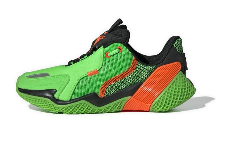 Adidas Adidas 4Uture J Slip Resistant Low top Running Shoes Orange Red Green Teenagers