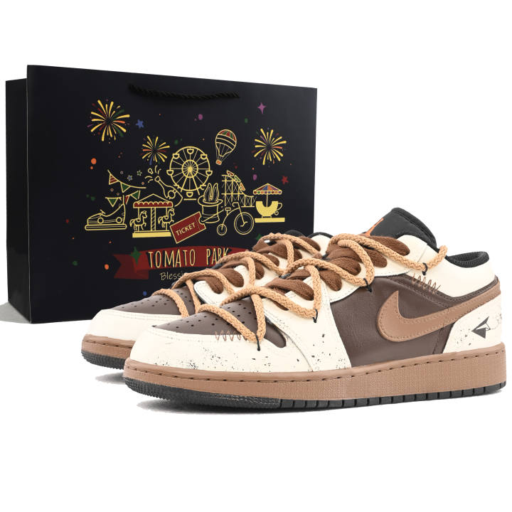 Jordan Jordan Air Jordan 1 Paper Plane Synthetic Leather Abrasion Resistant Slip Resistant Abrasion Resistant Slip Resistant