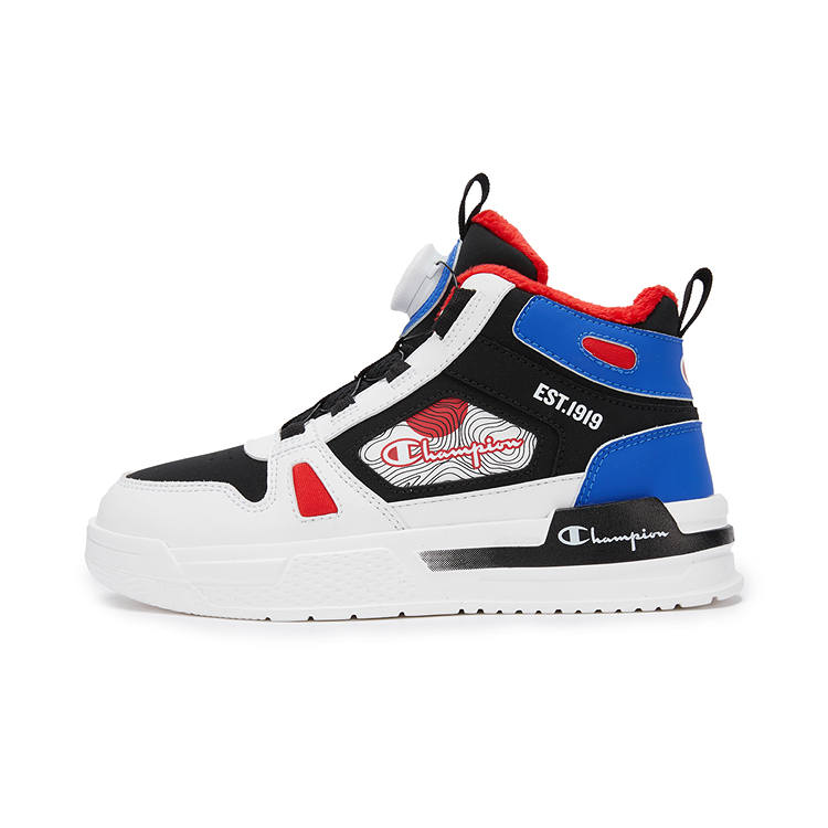 Champion Kids Synthetic Leather Slip Resistant, Abrasion Resistant, Breathable High top Kids' Skateboarding Shoes