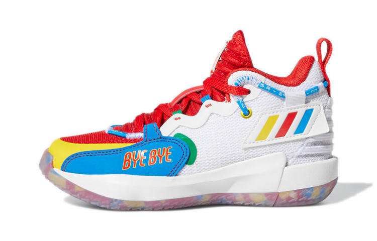 Adidas LEGO x Adidas D Lillard 7 Slip Resistant Abrasion Resistant Slip Resistant Abrasion Resistant Low top Basketball Shoes