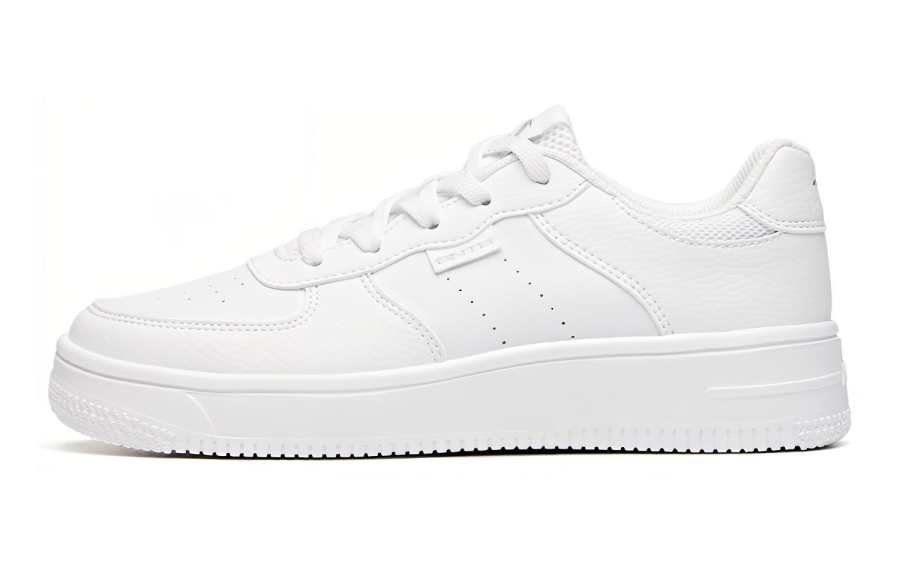 Antakids Synthetic Leather Abrasion Resistant Abrasion Resistant Low top Skateboard Shoes White Silver Unisex
