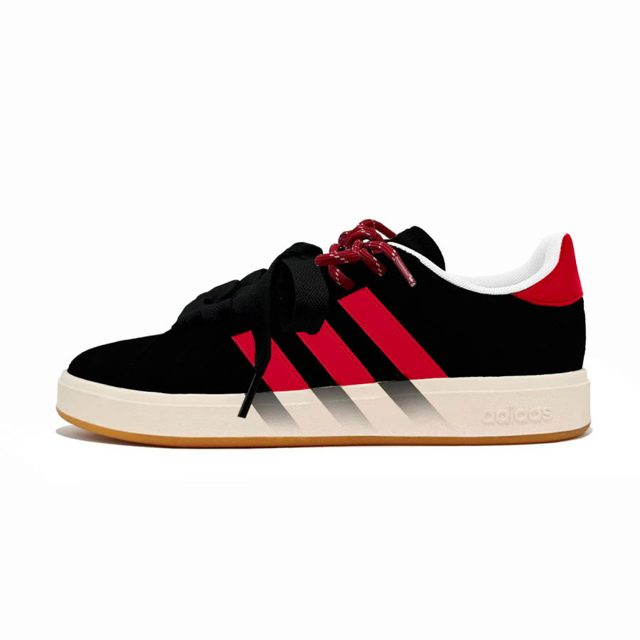 Adidas Adidas Grand Court Base 00s Adidas, Ink Red Ice Crystal Low top Skateboard Shoes Unisex Black Red