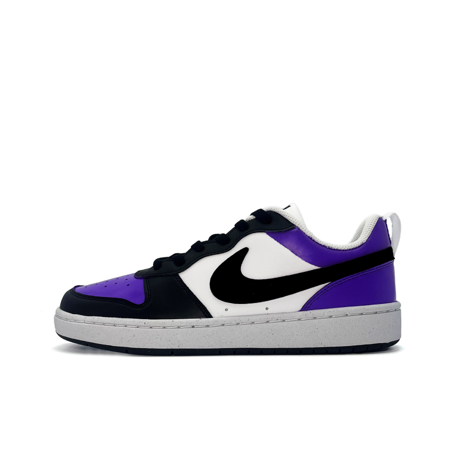 Nike Nike Court Borough Synthetic Leather Slip Resistant Abrasion Resistant Low top Kids' Skateboarding Shoes