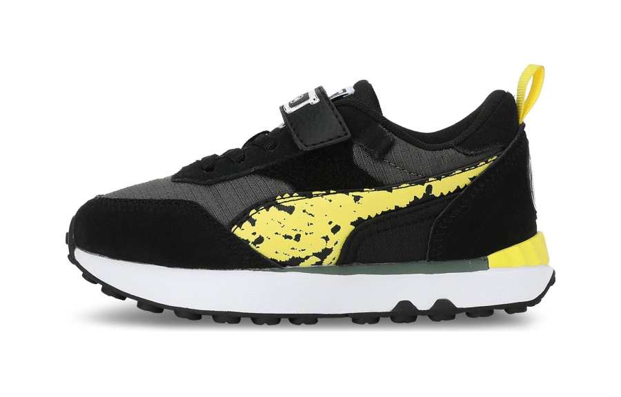 PUMA Rider FV Comfortable Waterproof Kids Lifestyle Shoes Black Children Aged 3 7 Years Old
