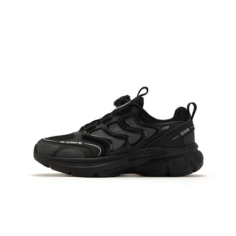 XTEP Abrasion Resistant Low top Casual Shoes Black Kids'