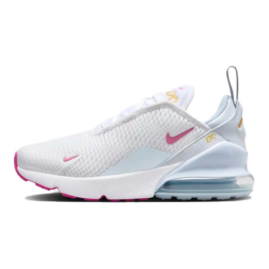 Nike Nike Air Max 270 Cushioning Kids Lifestyle Shoes White Blue Pink Kids'