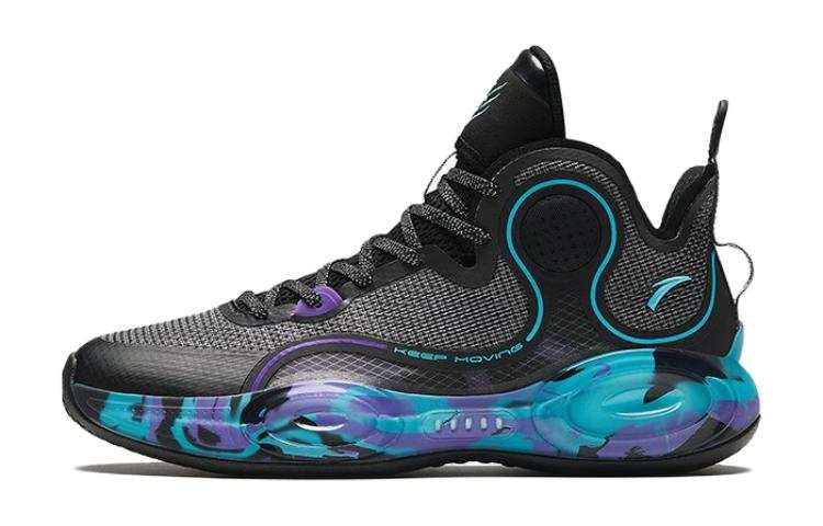 Antakids High top Basketball Shoes Black Blue Purple Teenagers
