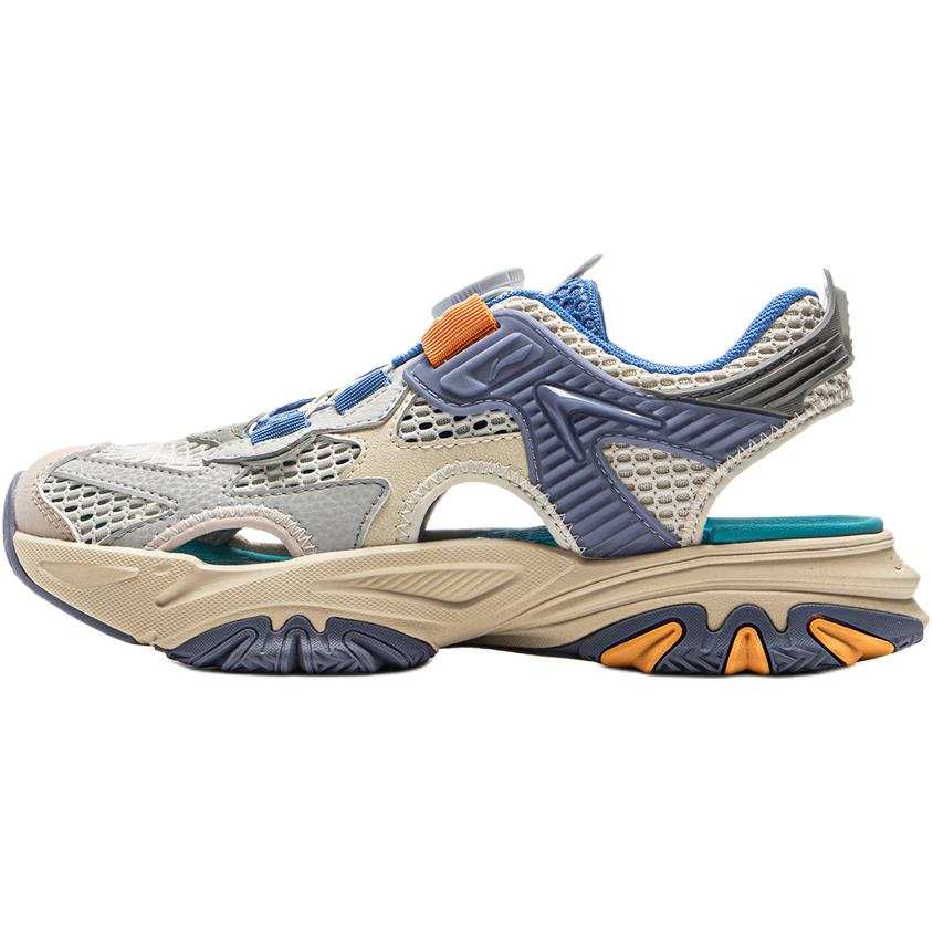 Li-Ning YOUNG Li Ning YOUNG Sports Life Collection Textile, Synthetic Leather Low top Sandal Silver Birch Gray Teenagers