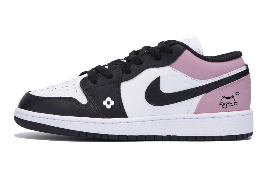 Jordan Jordan Air Jordan 1 Low Leather Low top Children's Basketball Shoes White Teenagers