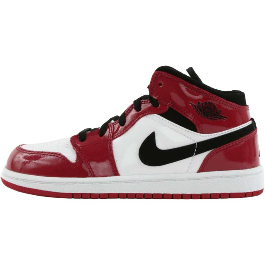 Jordan Jordan Air Jordan 1 Leather Mid top Children's Basketball Shoes Red White Children Aged 3 7 Years Old