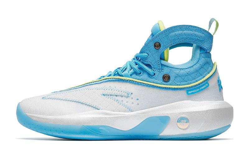 Antakids Thompson 8 High top Basketball Shoes Blue White Yellow Teenagers