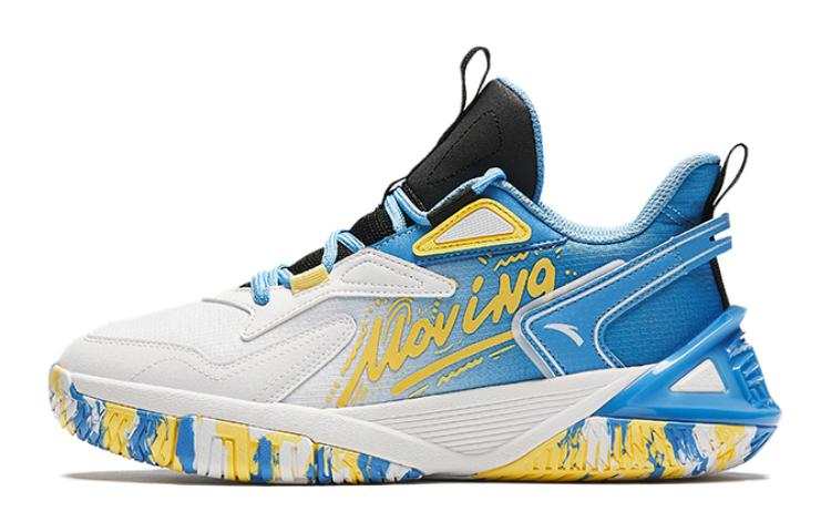Antakids Slip Resistant Abrasion Resistant Low top Basketball Shoes Blue White Unisex