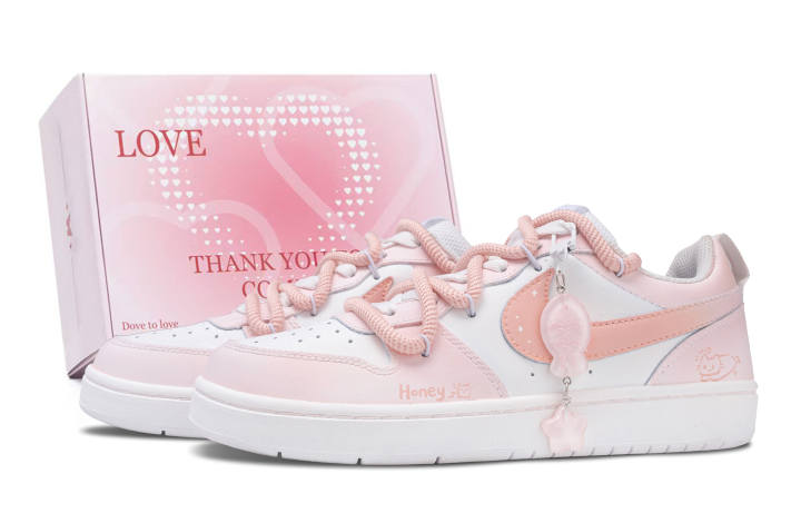 Nike Nike Court Borough Kitten Journal Leather Slip Resistant Cushioning Abrasion Resistant Low top Skateboard Shoes