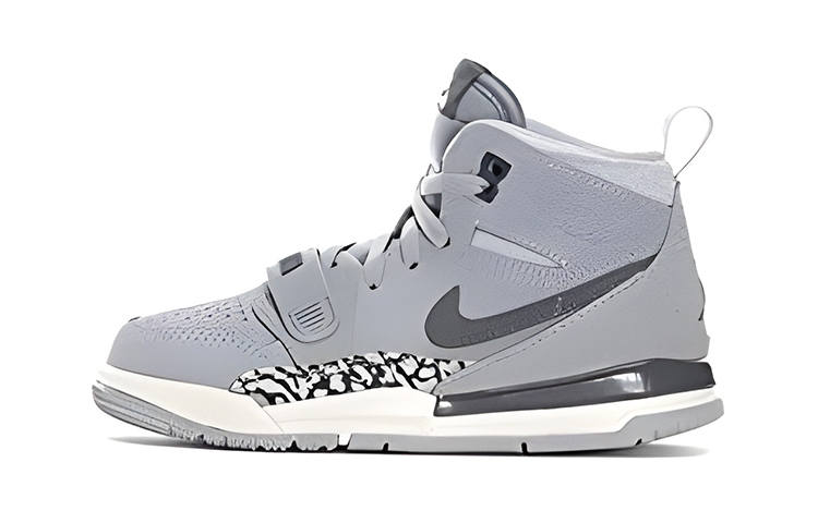 Jordan Jordan Legacy 312 High top Children's Basketball Shoes Gray Children Aged 3 7 Years Old