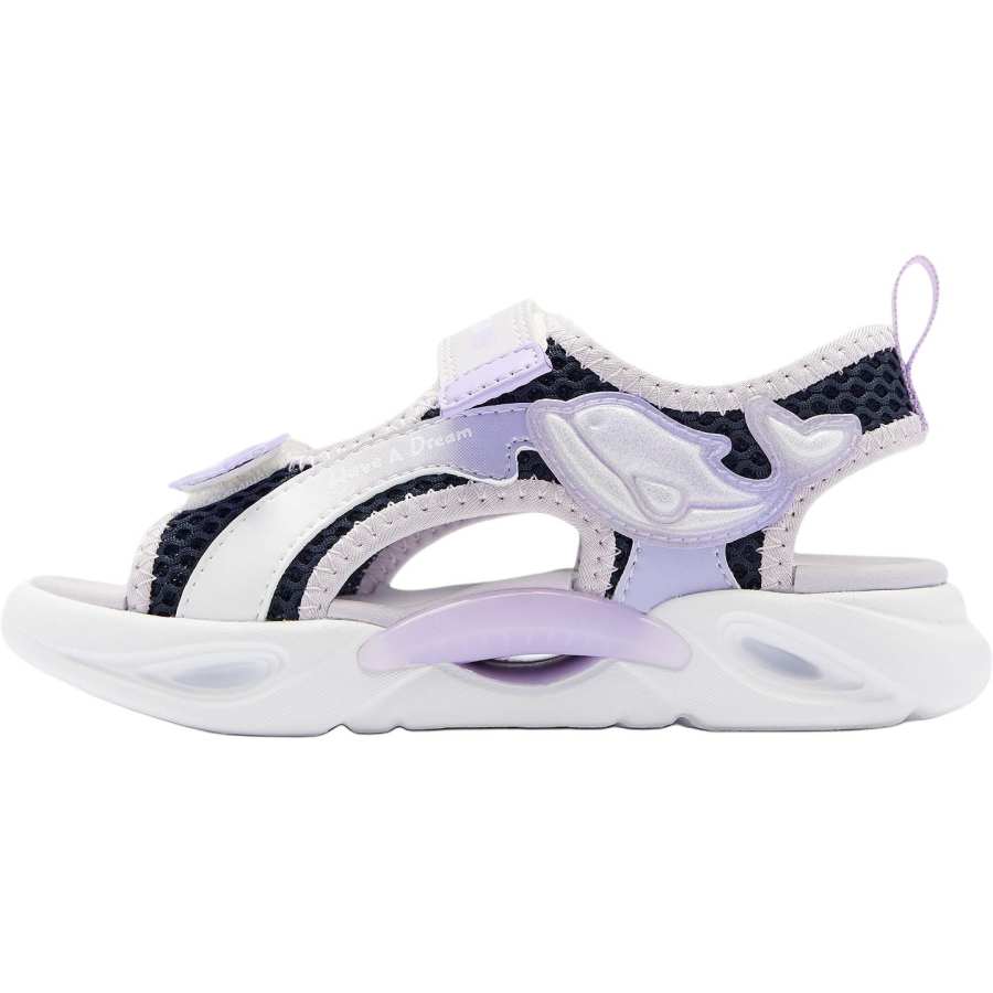 QIAODAN Slip Resistant Abrasion Resistant Low top Children's Sandals Purple Children Aged 3 7 Years Old
