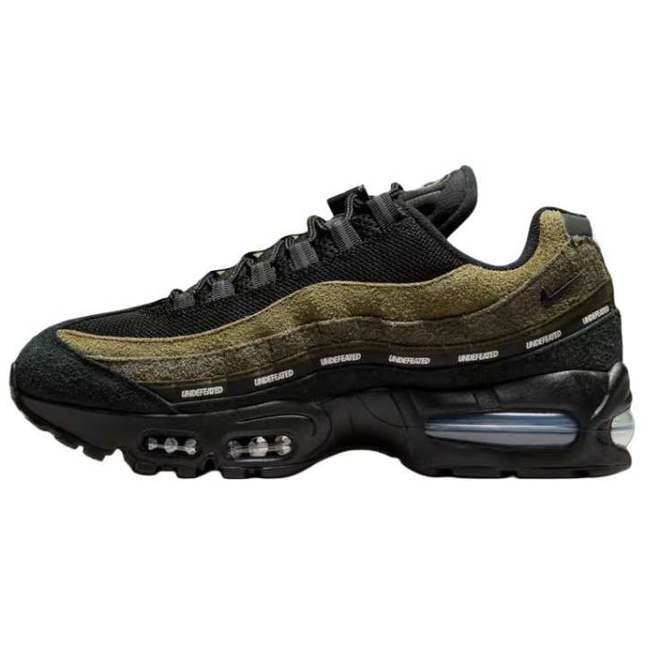 Nike UNDEFEATED x Nike Air Max 95 Abrasion Resistant Low top Casual Running Shoes Unisex Green Black
