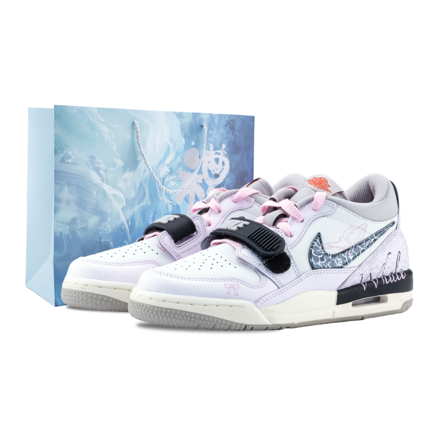 Jordan Jordan Legacy 312 Low Slip Resistant Abrasion Resistant Low top Children's Basketball Shoes Pink Teenagers