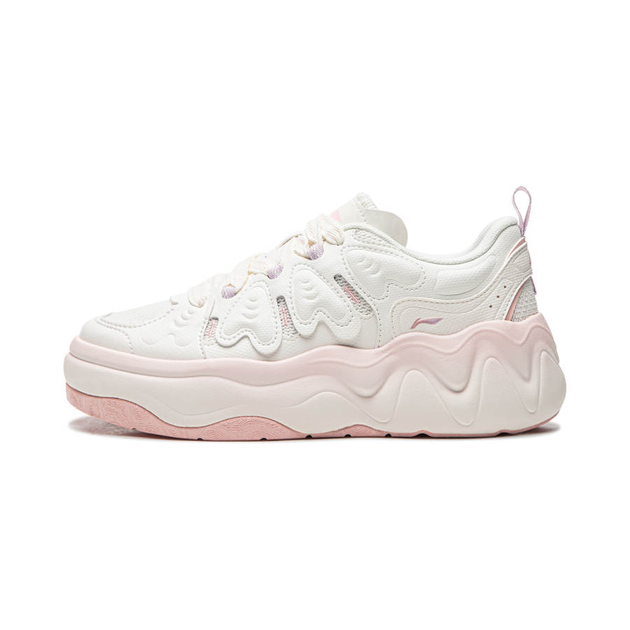 Li-Ning Li Ning Cheese 3.0 Low top Skateboard Shoes Women's White Pink