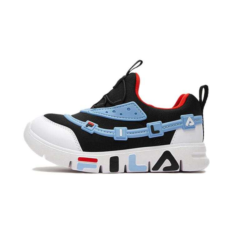 FILA KIDS Slip Resistant Cushioning Low top Kids' Training Shoes Black White Children Aged 3 7 Years Old