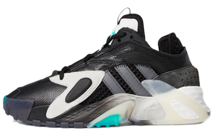 Adidas Originals Slip Resistant Abrasion Resistant Low top Children's Basketball Shoes Black Gray White Teenagers