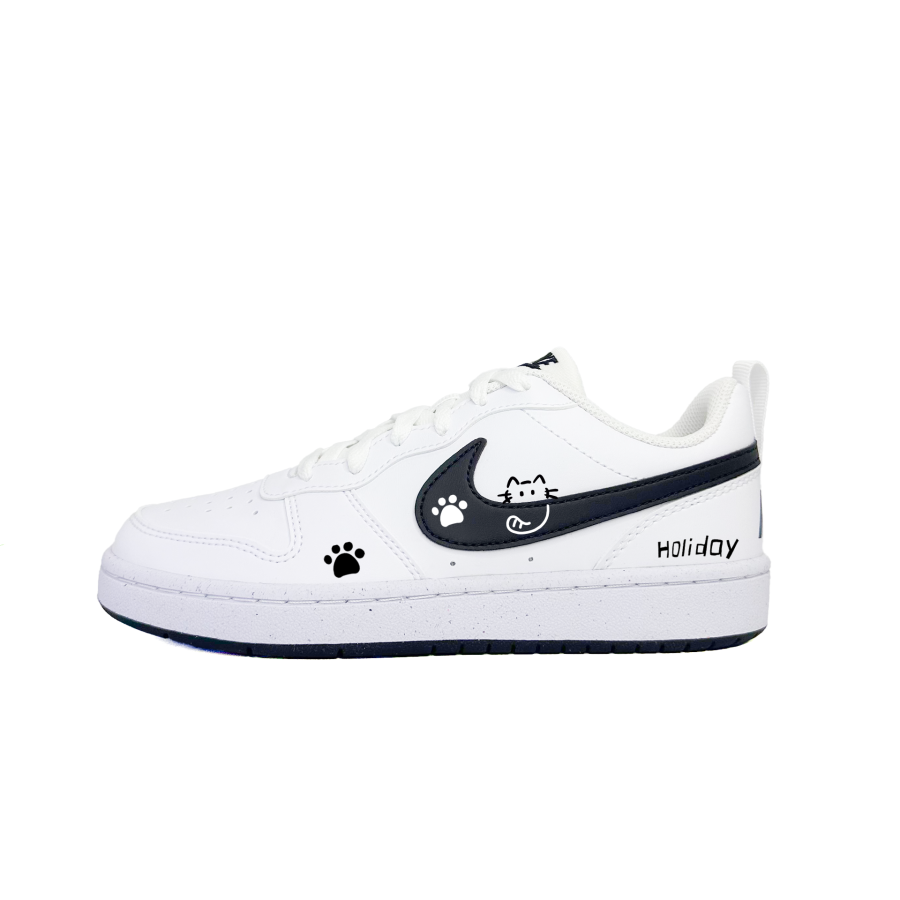 Nike Nike Court Borough Synthetic Leather Slip Resistant, Abrasion Resistant, Breathable Low top Kids' Skateboarding Shoes