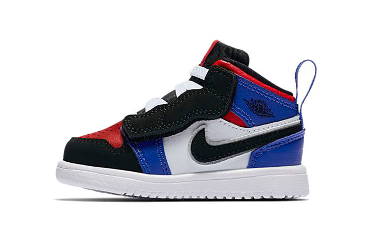 Jordan Jordan Air Jordan 1 Slip Resistant Cushioning Slip Resistant Cushioning Mid top Toddler Shoes Black Blue Red