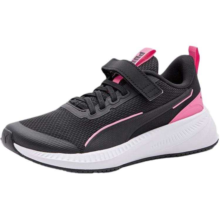 PUMA Flyer Lite 3 Abrasion Resistant Breathable Lightweight Cushioning Low top Kids' Running Shoes Black Pink Teenagers
