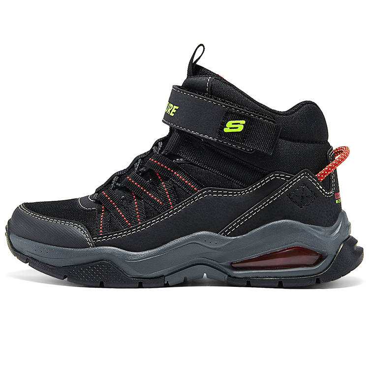 Skechers Mid top Kids Lifestyle Shoes Black Red Teenagers
