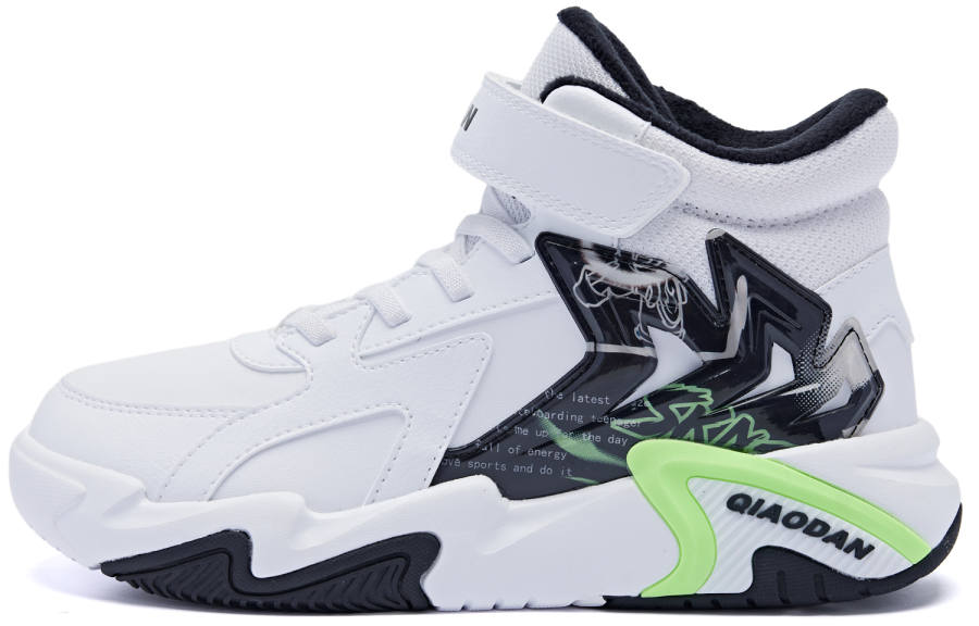 QIAODAN Fleece Lined Thermal Sports Comfortable Slip Resistant Abrasion Resistant High top Casual Shoes