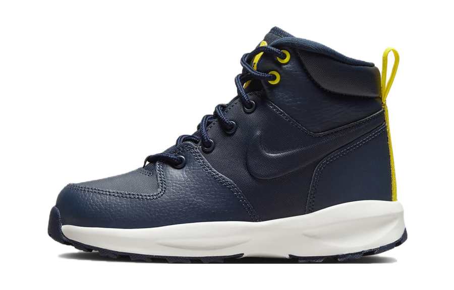 Nike Nike Manoa Slip Resistant Cushioning Abrasion Resistant High top Kids' Outdoor Shoes Blue Yellow White Kids'